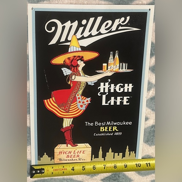 Miller High Life Metal Sign 99’ USA - Picture 3 of 11